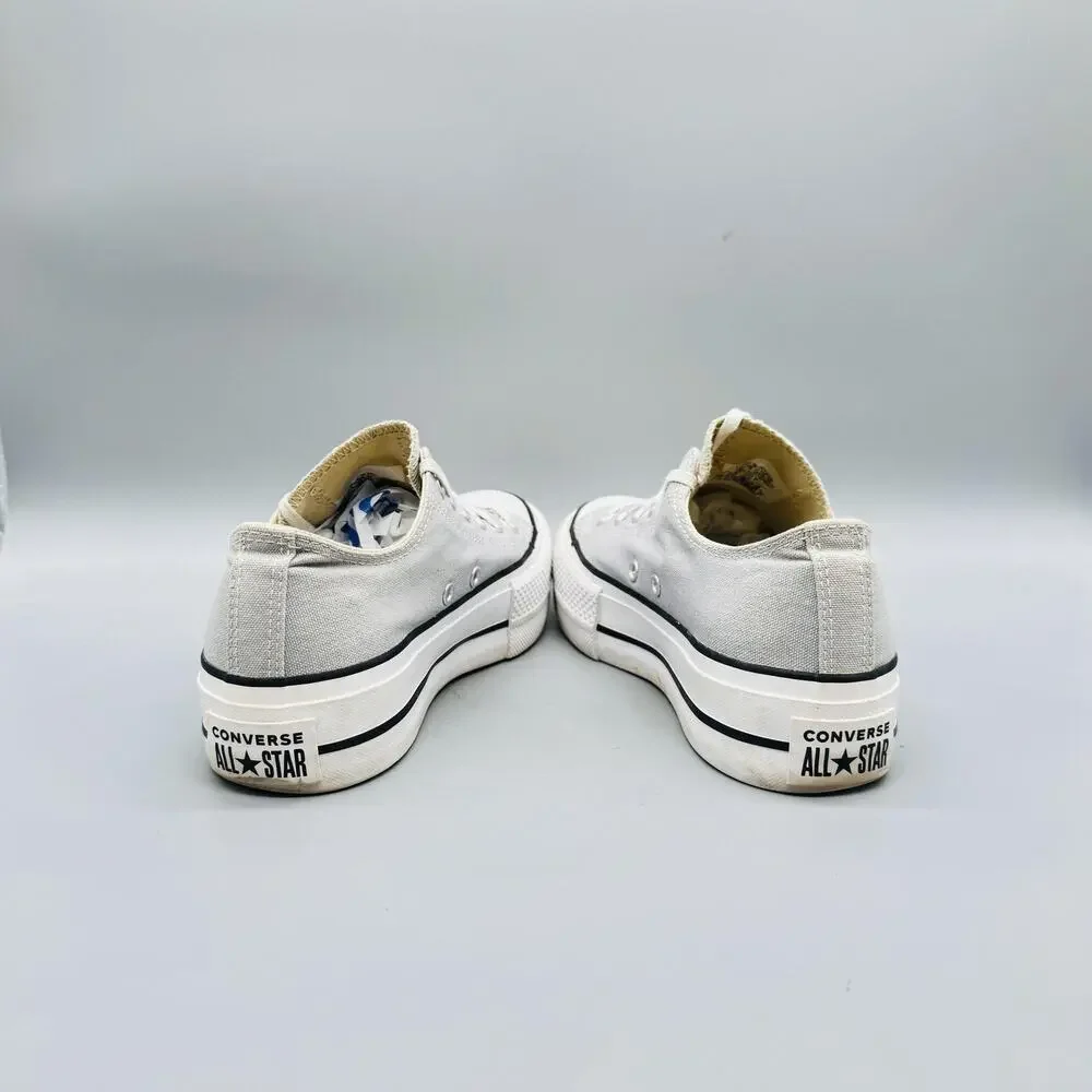Converse Shoes Womens 7 Gray Canvas Chuck Taylor All Star Lift Platform Sneakers